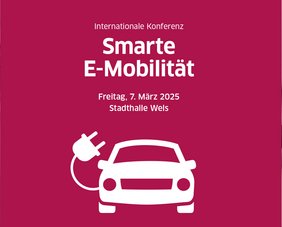 Illustration eines E-Autos mit pinkem Hintergrund