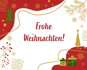 Weihnachtskartes des OÖ Energiesparverbandes mit dem Text "Frohe Weihnachten"