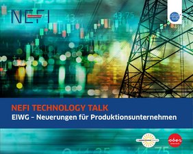 Deckblatt des Programmfolders zr Veranstaltung "Nefi Technology Talk: ElWG - Neuerungen für Produktionsunternehmen"