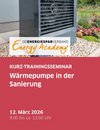 Deckblatt Kurz-Trainingsseminar Wärmepumpe in der Sanierung