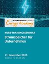 Titelseite des Folders Stromspeicher für Unternehmen